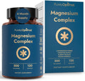Magnesium Complex - 6 Forms Magnesium Glycinate, Citrate & Malate - Sleep Support, Stress Relief, Muscles, Heart Health & Relaxation - Magnesium Supplement for Women & Men, 120 Caps