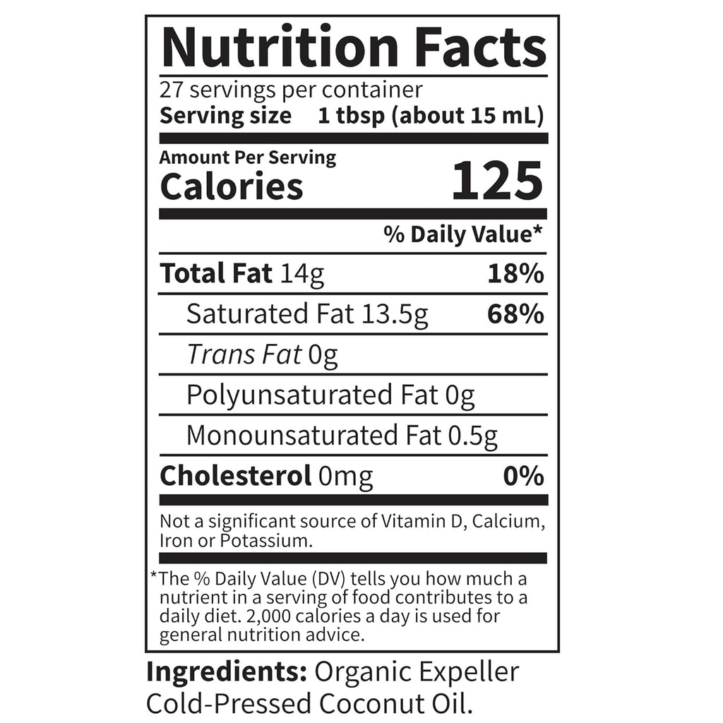 Raw Organic Extra Virgin Coconut Oil (14 Fluid Ounces)